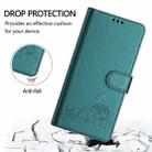 For TCL 50 Pro NxtPaper Cat Rat Embossed Pattern RFID Leather Phone Case with Lanyard(Peacock Green) - 3