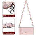 For vivo X100 Cat Rat Embossed Pattern RFID Leather Phone Case with Lanyard(Pink) - 3