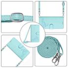 For vivo X100 Pro 5G Cat Rat Embossed Pattern RFID Leather Phone Case with Lanyard(Mint Green) - 2