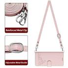 For vivo S19 Cat Rat Embossed Pattern RFID Leather Phone Case with Lanyard(Pink) - 3