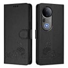 For vivo S20 Pro 5G Cat Rat Embossed Pattern RFID Leather Phone Case with Lanyard(Black) - 2