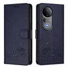 For vivo S20 Pro 5G Cat Rat Embossed Pattern RFID Leather Phone Case with Lanyard(Blue) - 2