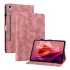 For Lenovo Tab P12 12.7 Lily Embossed Leather Tablet Case(Pink) - 1