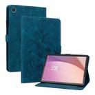 For Lenovo Tab M8 4th Gen TB300FU Lily Embossed Leather Tablet Case(Dark Blue) - 1