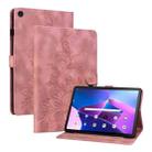 For Lenovo Tab M10 10.1 3rd Gen Lily Embossed Leather Tablet Case(Pink) - 1