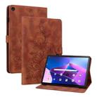 For Lenovo Tab M10 Plus 10.6 3rd Gen Lily Embossed Leather Tablet Case(Brown) - 1