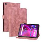 For Lenovo Tab M7 3rd Gen Lily Embossed Leather Tablet Case(Pink) - 1
