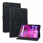 For Lenovo Tab M7 3rd Gen Lily Embossed Leather Tablet Case(Black) - 1