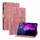 For Lenovo Tab P11 /Xiaoxin Pad Plus Lily Embossed Leather Tablet Case(Pink) - 1