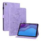For Lenovo Tab M10 HD Gen2 Lily Embossed Leather Tablet Case(Purple) - 1