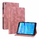 For Lenovo Tab M8 HD 8.0 Lily Embossed Leather Tablet Case(Pink) - 1