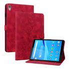 For Lenovo Tab M8 HD 8.0 Lily Embossed Leather Tablet Case(Red) - 1