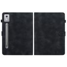 For Lenovo Tab P12 12.7 2025 Lily Embossed Leather Tablet Case(Black) - 3