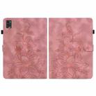 For Lenovo Legion Y700 2025 Lily Embossed Leather Tablet Case(Pink) - 3