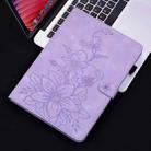 For Lenovo Legion Y700 2025 Lily Embossed Leather Tablet Case(Purple) - 2