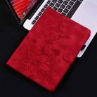 For Lenovo Legion Y700 2025 Lily Embossed Leather Tablet Case(Red) - 2