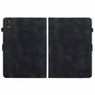 For Lenovo Legion Y700 2025 Lily Embossed Leather Tablet Case(Black) - 3