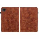 For Lenovo ZhaoYang K10C 10.1 inch Lily Embossed Leather Tablet Case(Brown) - 2
