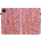 For Lenovo ZhaoYang K10C 10.1 inch Lily Embossed Leather Tablet Case(Pink) - 2