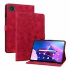 For Lenovo ZhaoYang K10C 10.1 inch Lily Embossed Leather Tablet Case(Red) - 1