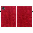 For Lenovo ZhaoYang K10C 10.1 inch Lily Embossed Leather Tablet Case(Red) - 2