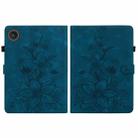 For Lenovo ZhaoYang K10C 10.1 inch Lily Embossed Leather Tablet Case(Dark Blue) - 2