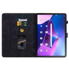 For Lenovo ZhaoYang K10C 10.1 inch Lily Embossed Leather Tablet Case(Black) - 3
