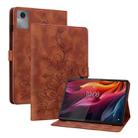 For Lenovo Idea Tab 11 / Xiaoxin Pad 2025 Lily Embossed Leather Tablet Case(Brown) - 1