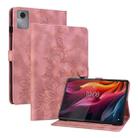 For Lenovo Idea Tab 11 / Xiaoxin Pad 2025 Lily Embossed Leather Tablet Case(Pink) - 1