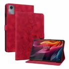 For Lenovo Idea Tab 11 / Xiaoxin Pad 2025 Lily Embossed Leather Tablet Case(Red) - 1