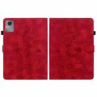 For Lenovo Idea Tab 11 / Xiaoxin Pad 2025 Lily Embossed Leather Tablet Case(Red) - 3