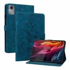 For Lenovo Idea Tab 11 / Xiaoxin Pad 2025 Lily Embossed Leather Tablet Case(Dark Blue) - 1