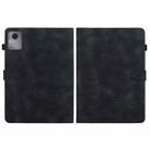 For Lenovo Idea Tab 11 / Xiaoxin Pad 2025 Lily Embossed Leather Tablet Case(Black) - 3
