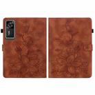 For Lenovo Legion Y700 Gen 4 Lily Embossed Leather Tablet Case(Brown) - 3
