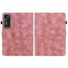 For Lenovo Legion Y700 Gen 4 Lily Embossed Leather Tablet Case(Pink) - 3