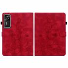 For Lenovo Legion Y700 Gen 4 Lily Embossed Leather Tablet Case(Red) - 3