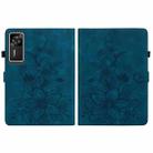 For Lenovo Legion Y700 Gen 4 Lily Embossed Leather Tablet Case(Dark Blue) - 3