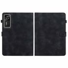 For Lenovo Legion Y700 Gen 4 Lily Embossed Leather Tablet Case(Black) - 3