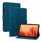 For Samsung Galaxy Tab A7 10.4 Lily Embossed Leather Smart Tablet Case(Dark Blue) - 1