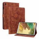 For Samsung Galaxy Tab A7 Lite 8.7 Lily Embossed Leather Tablet Case(Brown) - 1