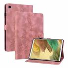 For Samsung Galaxy Tab A7 Lite 8.7 Lily Embossed Leather Tablet Case(Pink) - 1