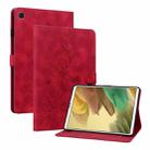For Samsung Galaxy Tab A7 Lite 8.7 Lily Embossed Leather Tablet Case(Red) - 1