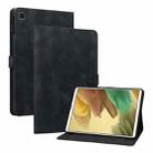 For Samsung Galaxy Tab A7 Lite 8.7 Lily Embossed Leather Tablet Case(Black) - 1