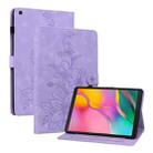 For Samsung Galaxy Tab A 10.1 2019 Lily Embossed Leather Tablet Case(Purple) - 1
