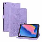 For Samsung Galaxy Tab A 8.0 2019 Lily Embossed Leather Tablet Case(Purple) - 1