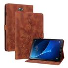 For Samsung Galaxy Tab A 10.1 2016 Lily Embossed Leather Tablet Case(Brown) - 1