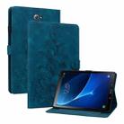 For Samsung Galaxy Tab A 10.1 2016 Lily Embossed Leather Tablet Case(Dark Blue) - 1