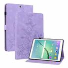 For Samsung Galaxy Tab S2 9.7 T810 T815 Lily Embossed Leather Tablet Case(Purple) - 1