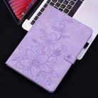 For Samsung Galaxy Tab S2 9.7 T810 T815 Lily Embossed Leather Tablet Case(Purple) - 2