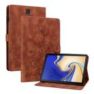 For Samsung Galaxy Tab S4 10.5 SM-T830/T835 Lily Embossed Leather Tablet Case(Brown) - 1